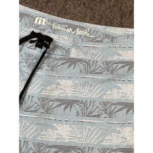 Travis Mathew Mens Swim Trunks 33Blue Palm Tree Print‎ Board Shorts